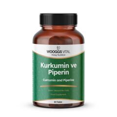 Wooggs Vital Kurkumin ve Piperin 90 Tablet