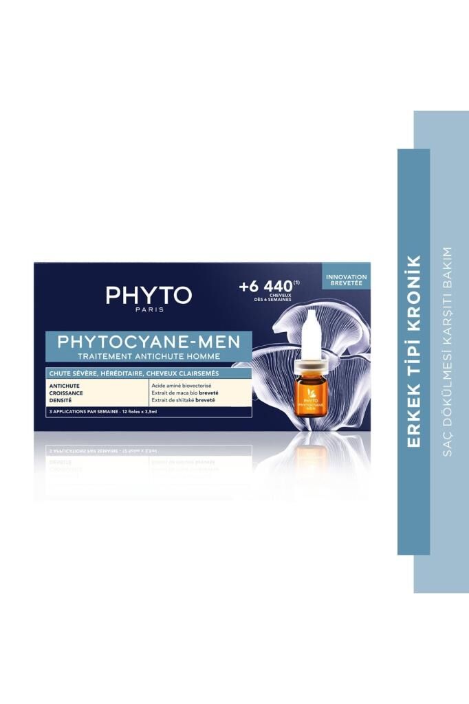 Phyto Phytocyane-Men Erkek Tipi Saç Dökülme Karşıtı Bakım Serumu 12 li
