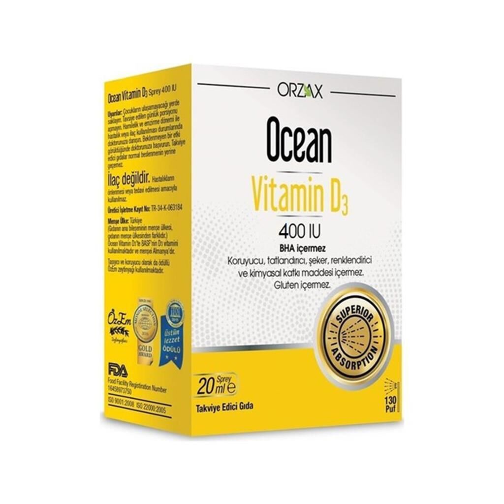Ocean Vitamin D3 400 IU Sprey 20 ml