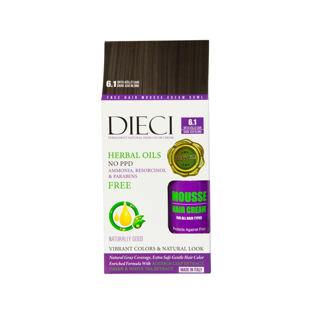 Dieci Saç Boyası Kiti Orta Küllü Sarı No: 6.1 (Amonyaksız)