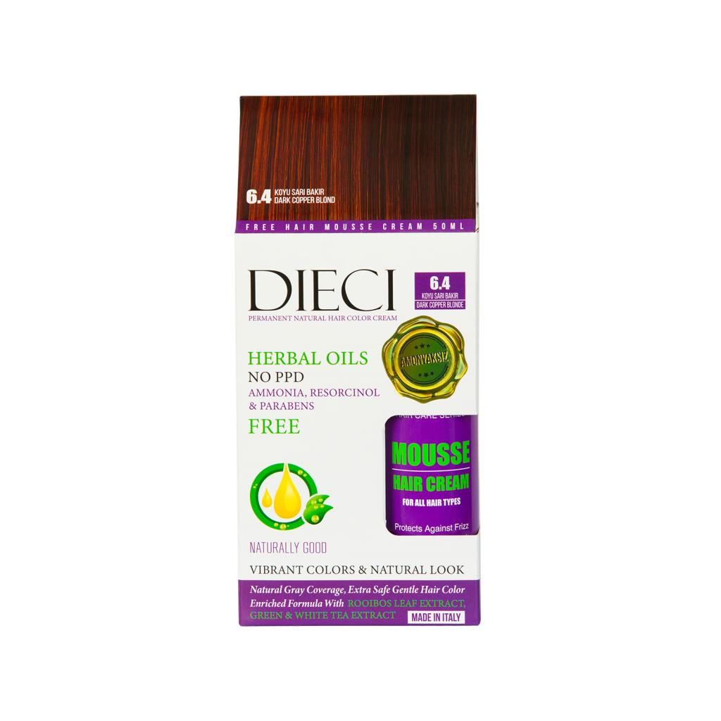Dieci Saç Boyası Kiti Koyu Sarı Bakır No: 6.4 (Amonyaksız)