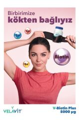 Velavit V-Biotin Plus 5000 mcg Takviye Edici Gıda 60 Tablet