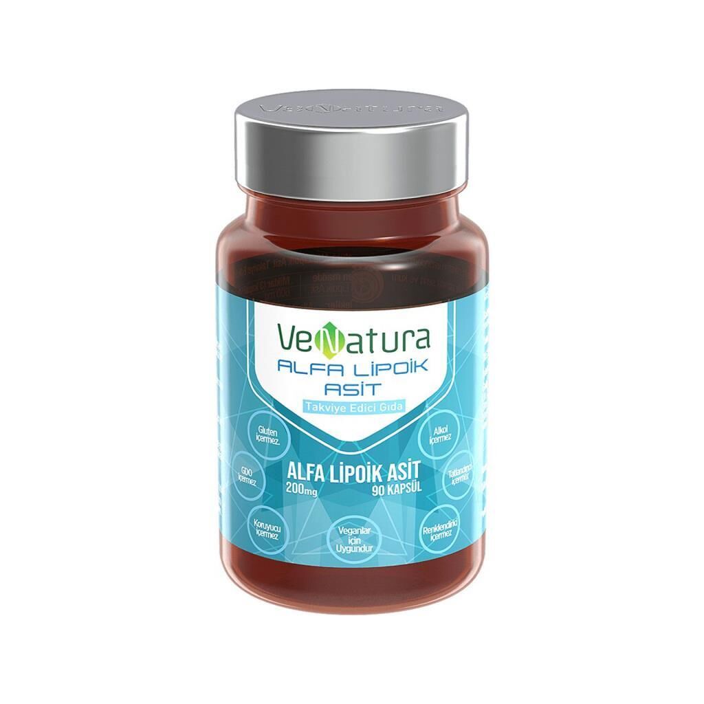 VeNatura Alfa Lipoik Asit 90 Kapsül 200 mg Takviye Edici Gıda