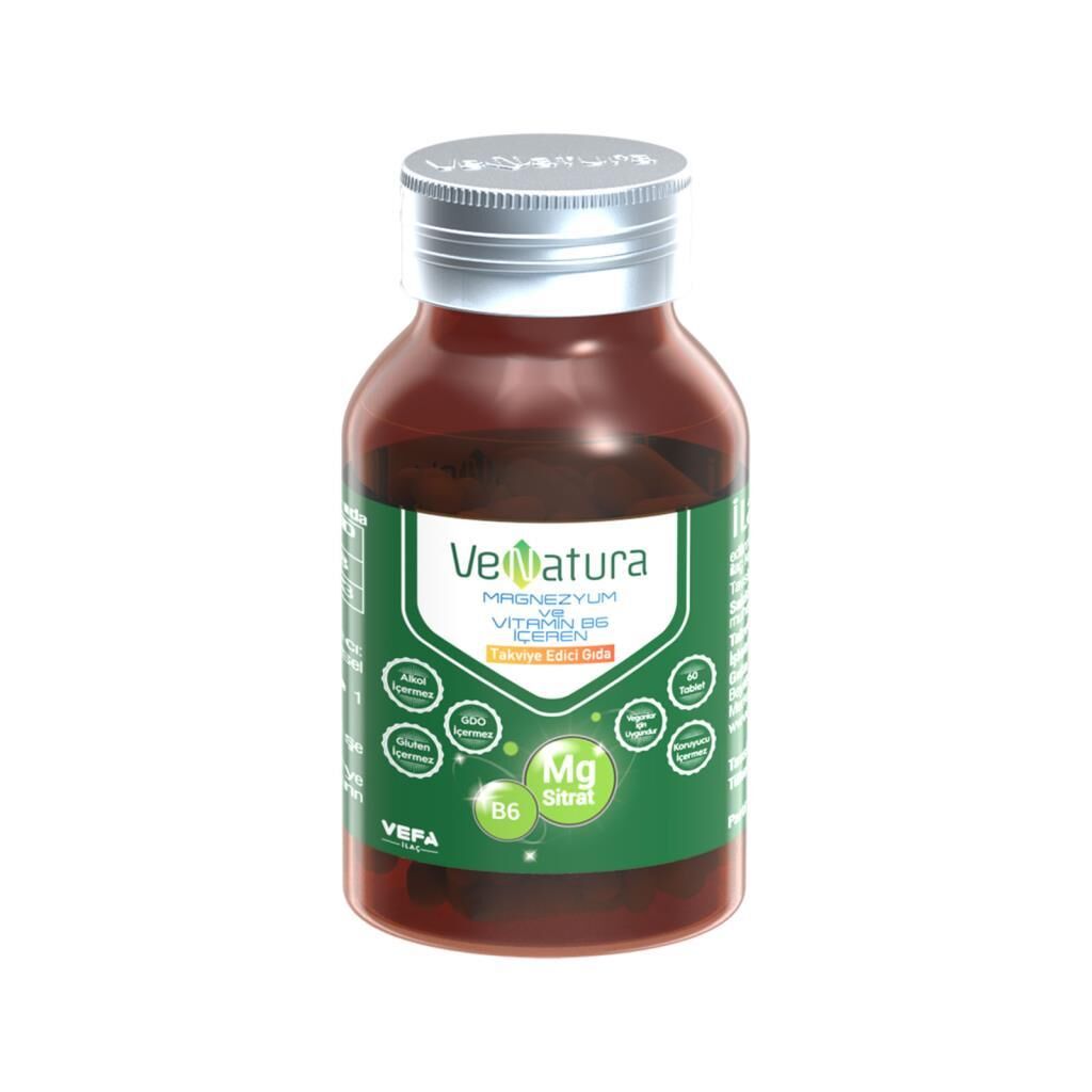 VeNatura Magnezyum ve Vitamin B6 60 Tablet Takviye Edici Gıda